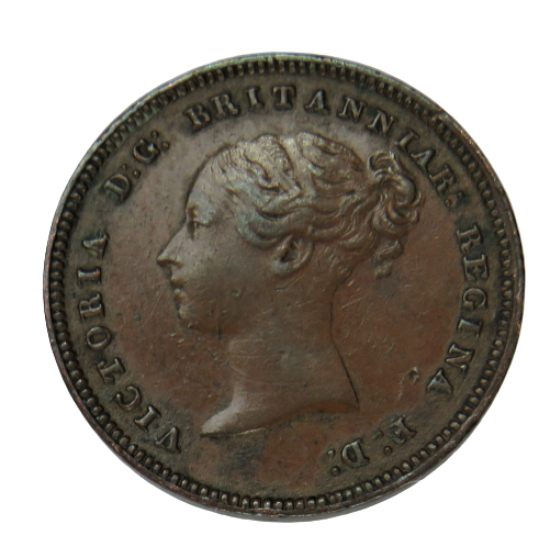 1844 Queen Victoria 1/2 Half-Farthing Coin - Great Britain