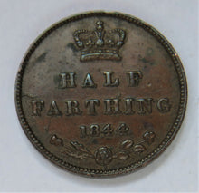 Load image into Gallery viewer, 1844 Queen Victoria 1/2 Half-Farthing Coin - Great Britain
