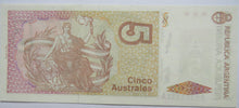 Load image into Gallery viewer, Argentina 5 Australes Banknote Unc
