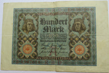 Load image into Gallery viewer, 1920 Germany 100 Mark Banknote
