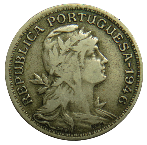 1946 Portugal 50 Centavos Coin