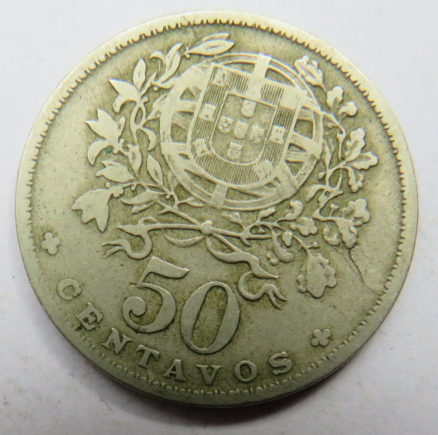 1929 Portugal 50 Centavos Coin