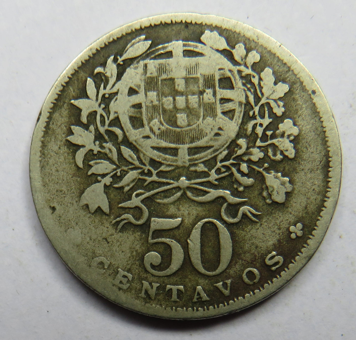 1928 Portugal 50 Centavos Coin