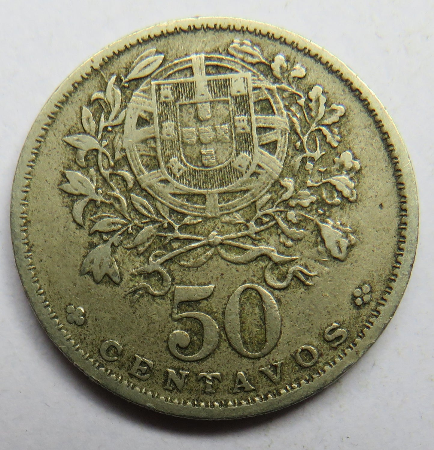 1927 Portugal 50 Centavos Coin