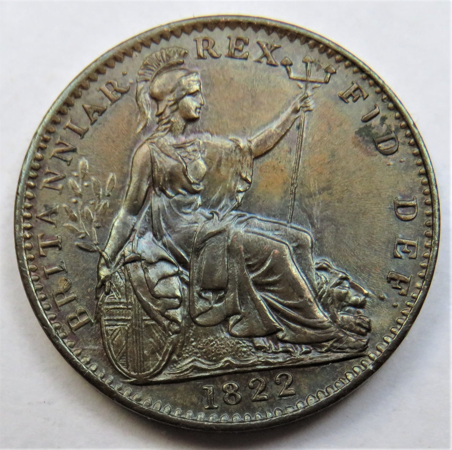 1822 King George IV Farthing Coin - Great Britain