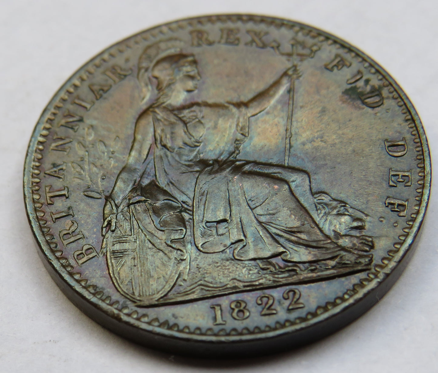 1822 King George IV Farthing Coin - Great Britain