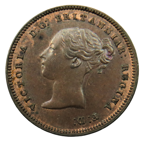 1844 Queen Victoria Half-Farthing Coin