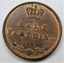Load image into Gallery viewer, 1844 Queen Victoria Half-Farthing Coin
