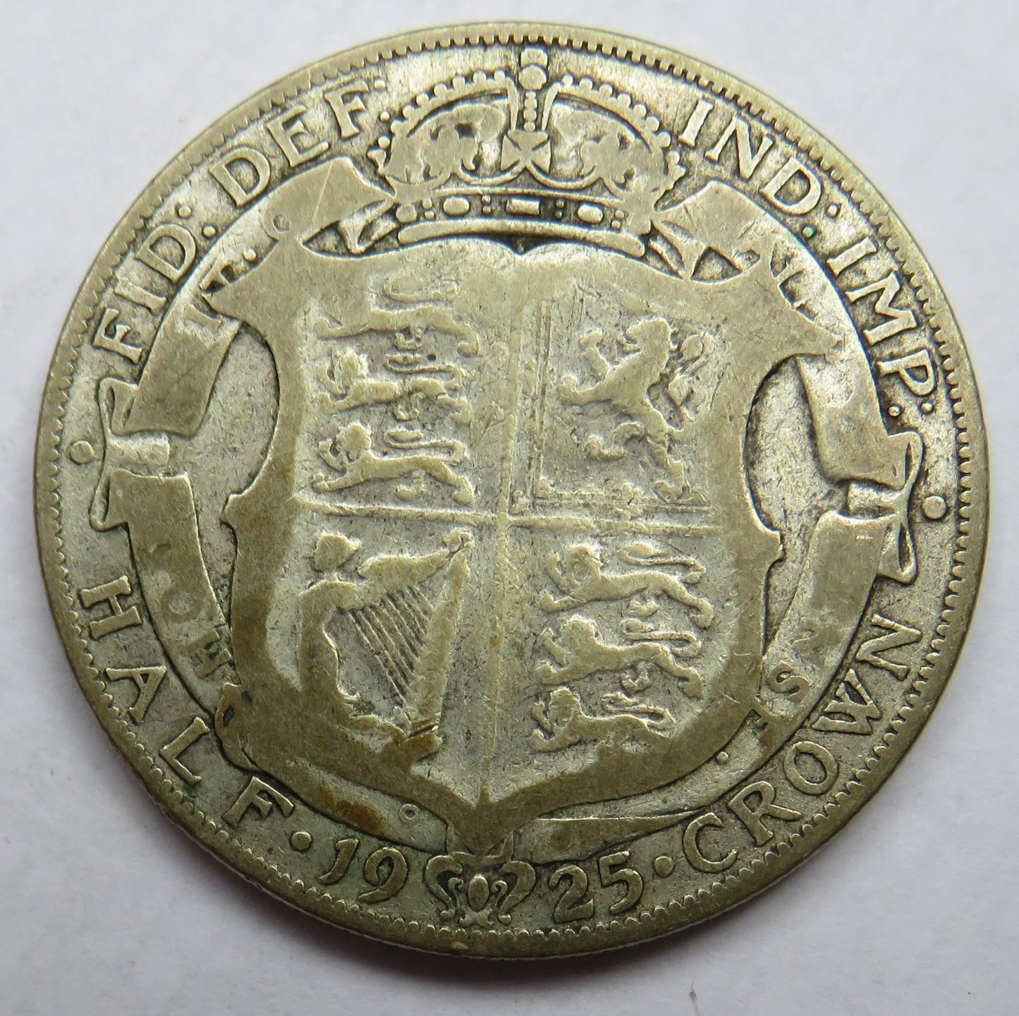 1925 King George V Silver Halfcrown Coin - Great Britain - Scarce Date