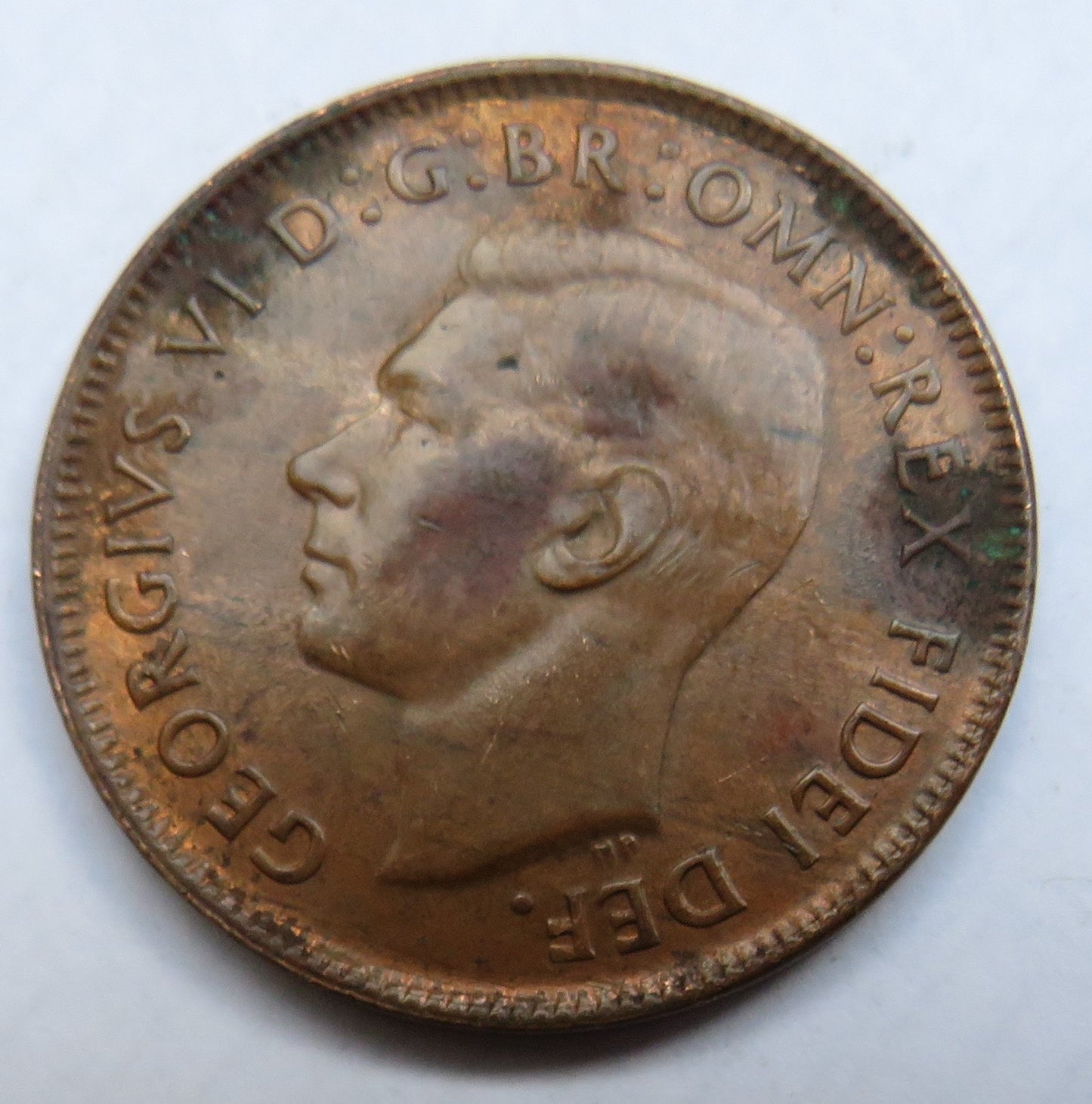 1951 King George VI Australia Halfpenny Coin