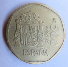 Load image into Gallery viewer, 1989 Spain 500 Pesetas Coin

