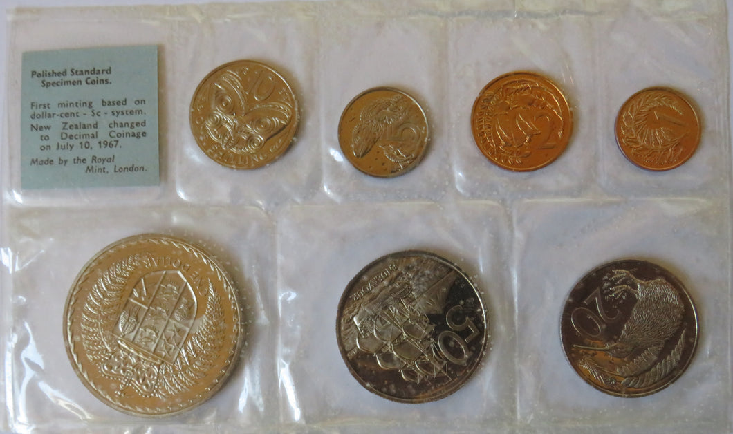 1967 New Zealand Decimal Type Coin Set