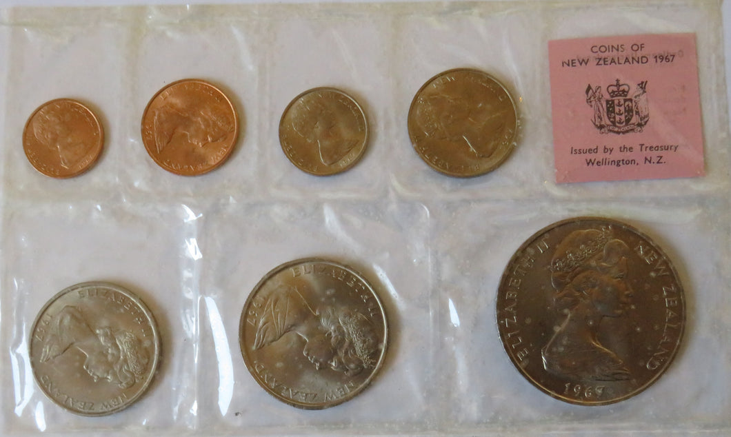 1967 New Zealand Decimal Type Coin Set