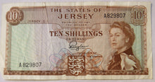 Load image into Gallery viewer, 1963 The States Of Jersey Ten Shillings Banknote
