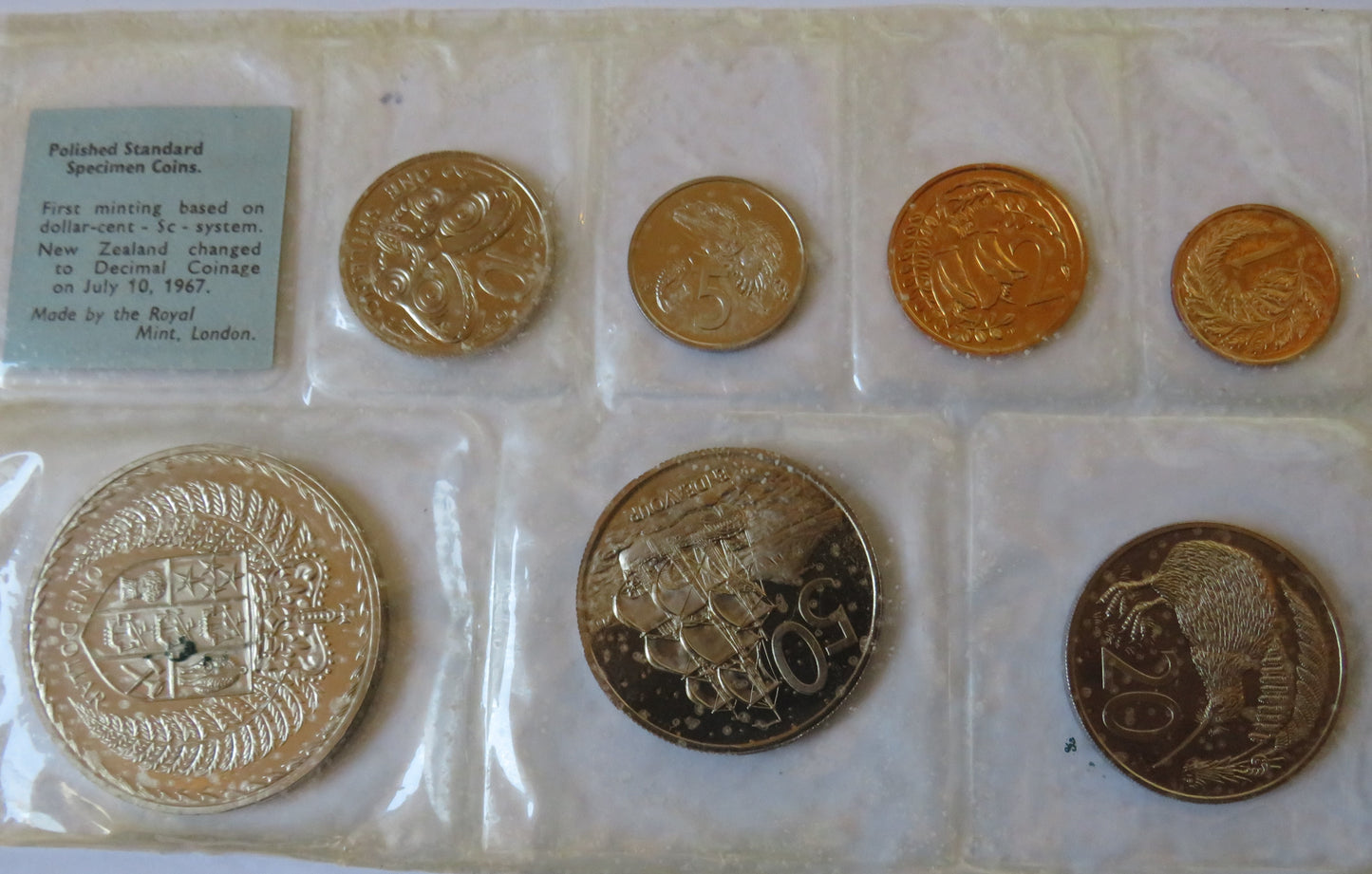 1967 New Zealand Decimal Type Coin Set