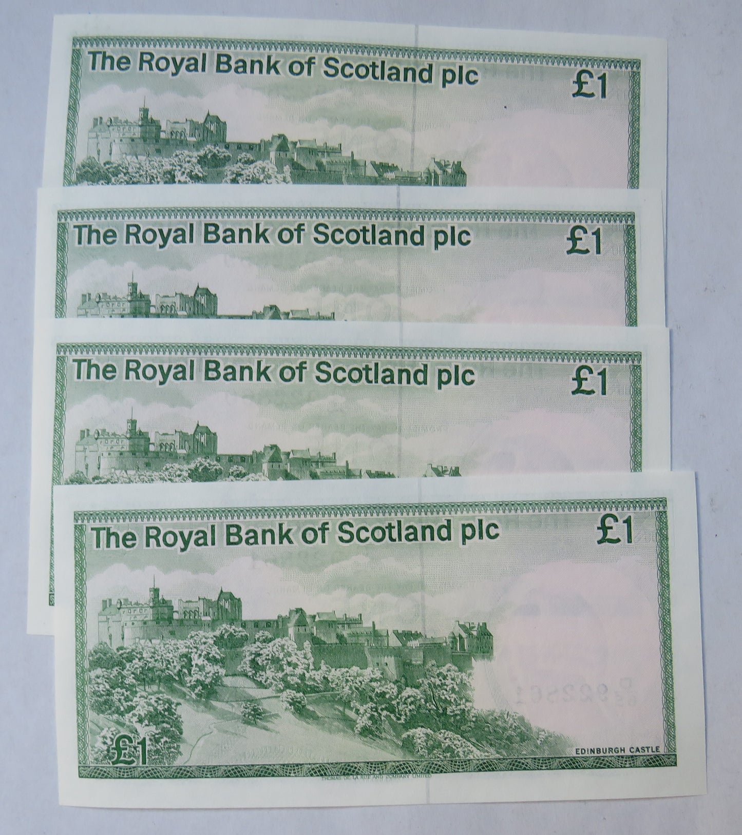 Consecutive 1986 The Royal Bank Of Scotland £1 Notes D/65