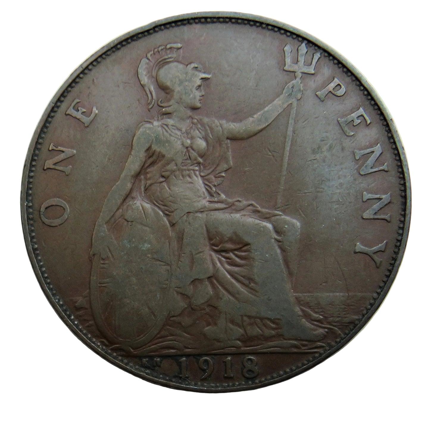 1918-KN King George V One Penny Coin