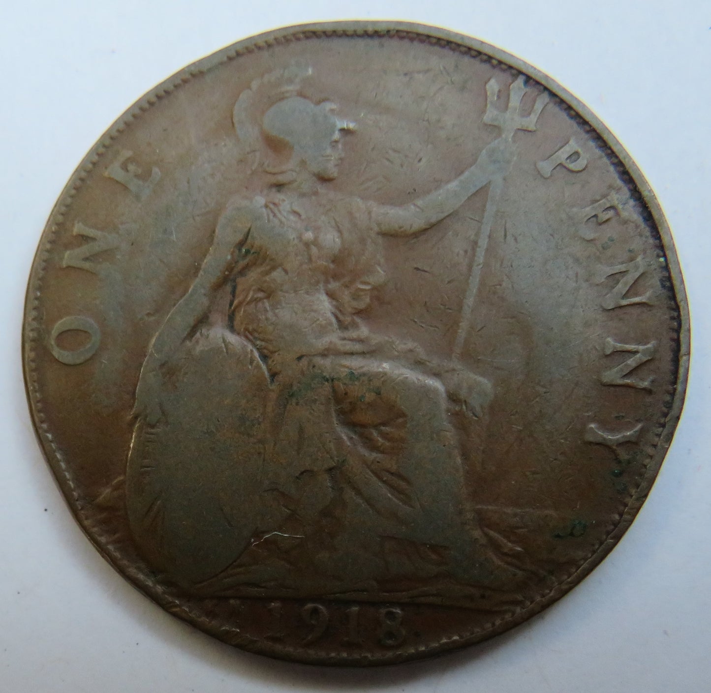 1918-KN King George V One Penny Coin
