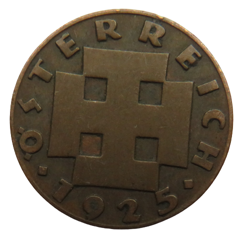 1925 Austria 2 Groschen Coin