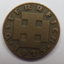 Load image into Gallery viewer, 1925 Austria 2 Groschen Coin
