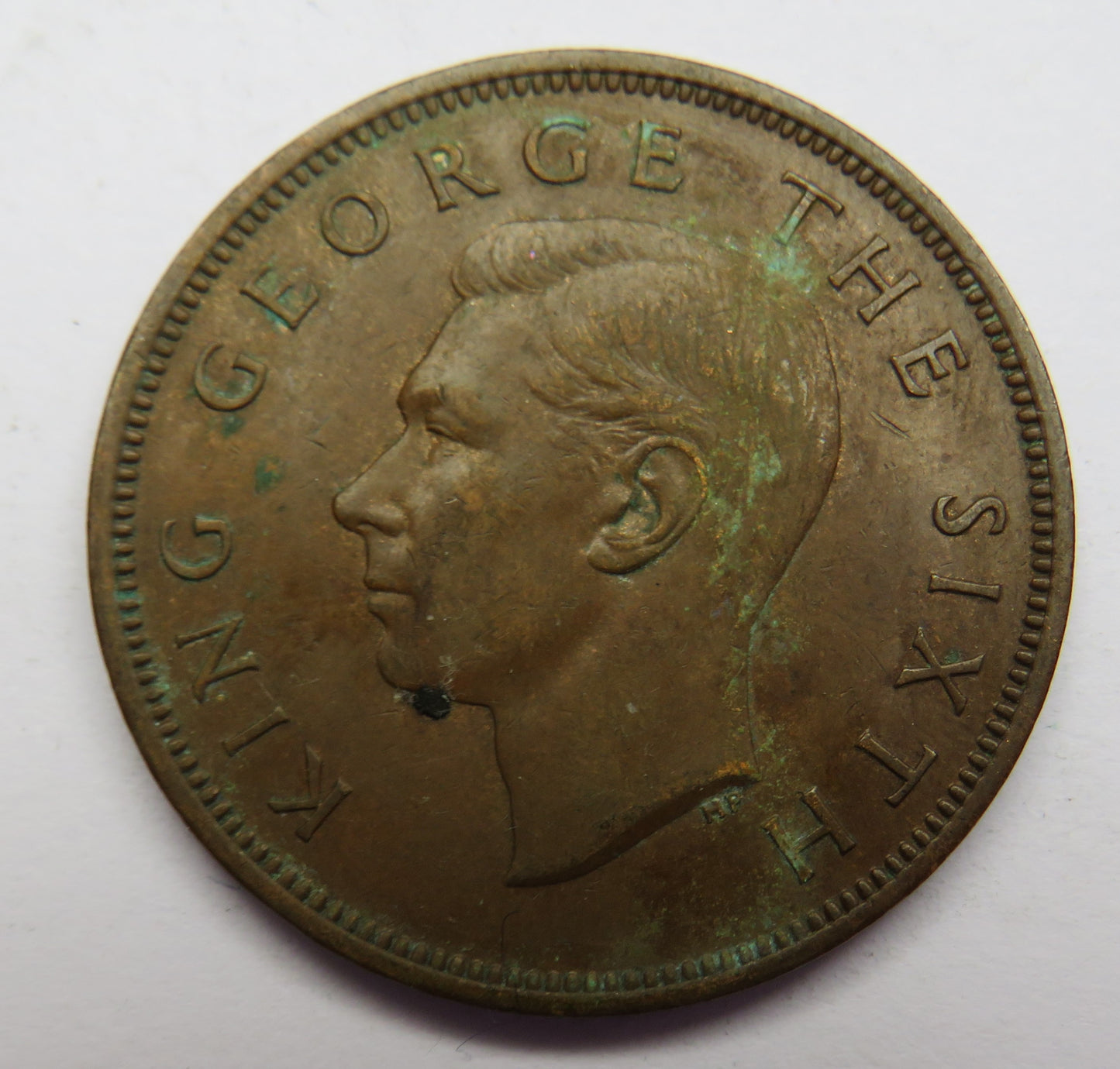 1950 King George VI New Zealand One Penny Coin