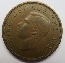 Load image into Gallery viewer, 1952 King George VI New Zealand One Penny Coin
