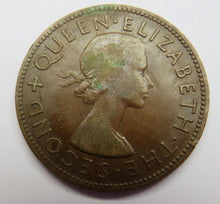Load image into Gallery viewer, 1953 Queen Elizabeth II New Zealand One Penny Coin
