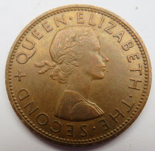 Load image into Gallery viewer, 1962 Queen Elizabeth II New Zealand One Penny Coin
