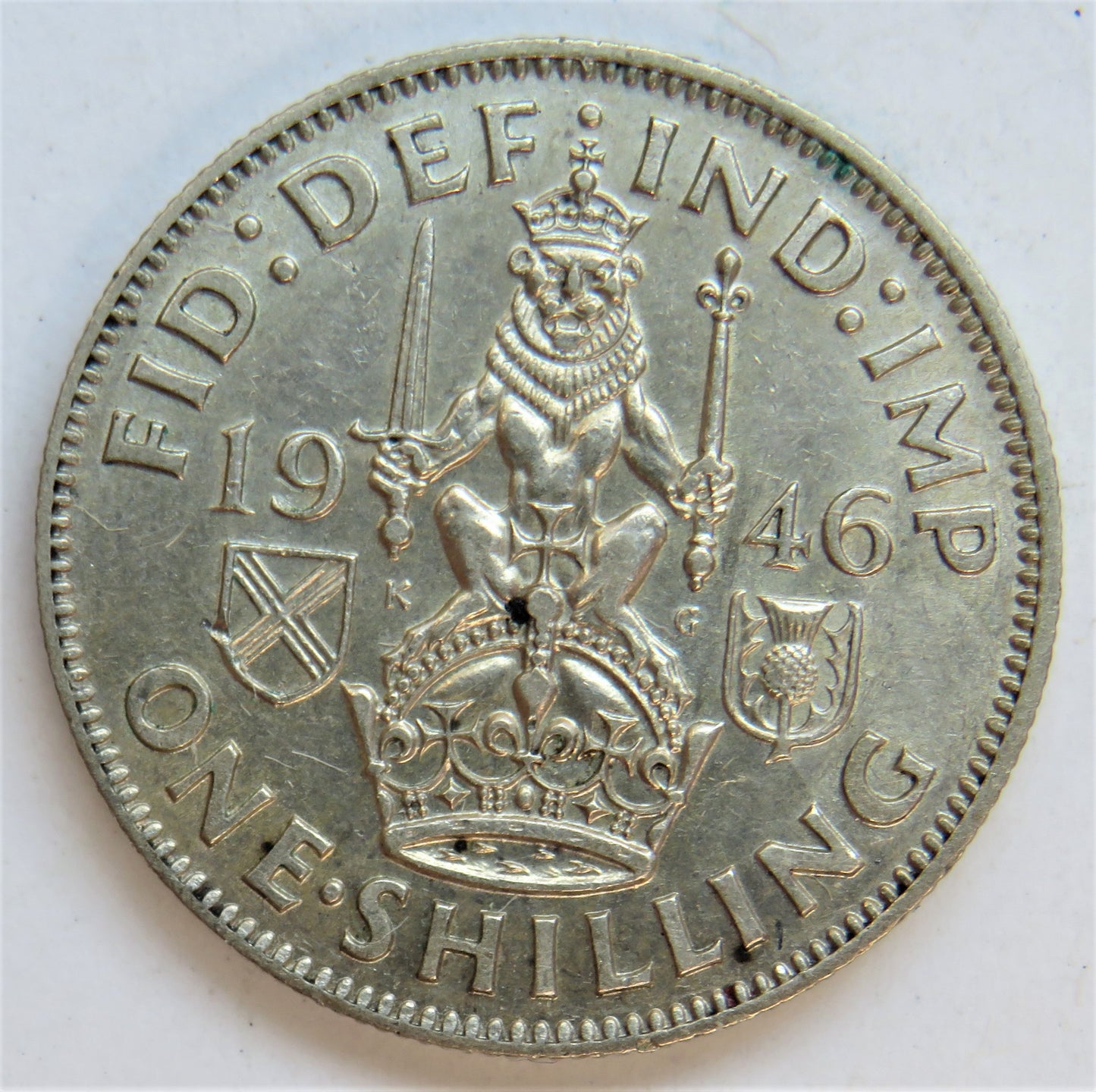 1946 King George VI One Shilling Coin (Scottish Reverse)