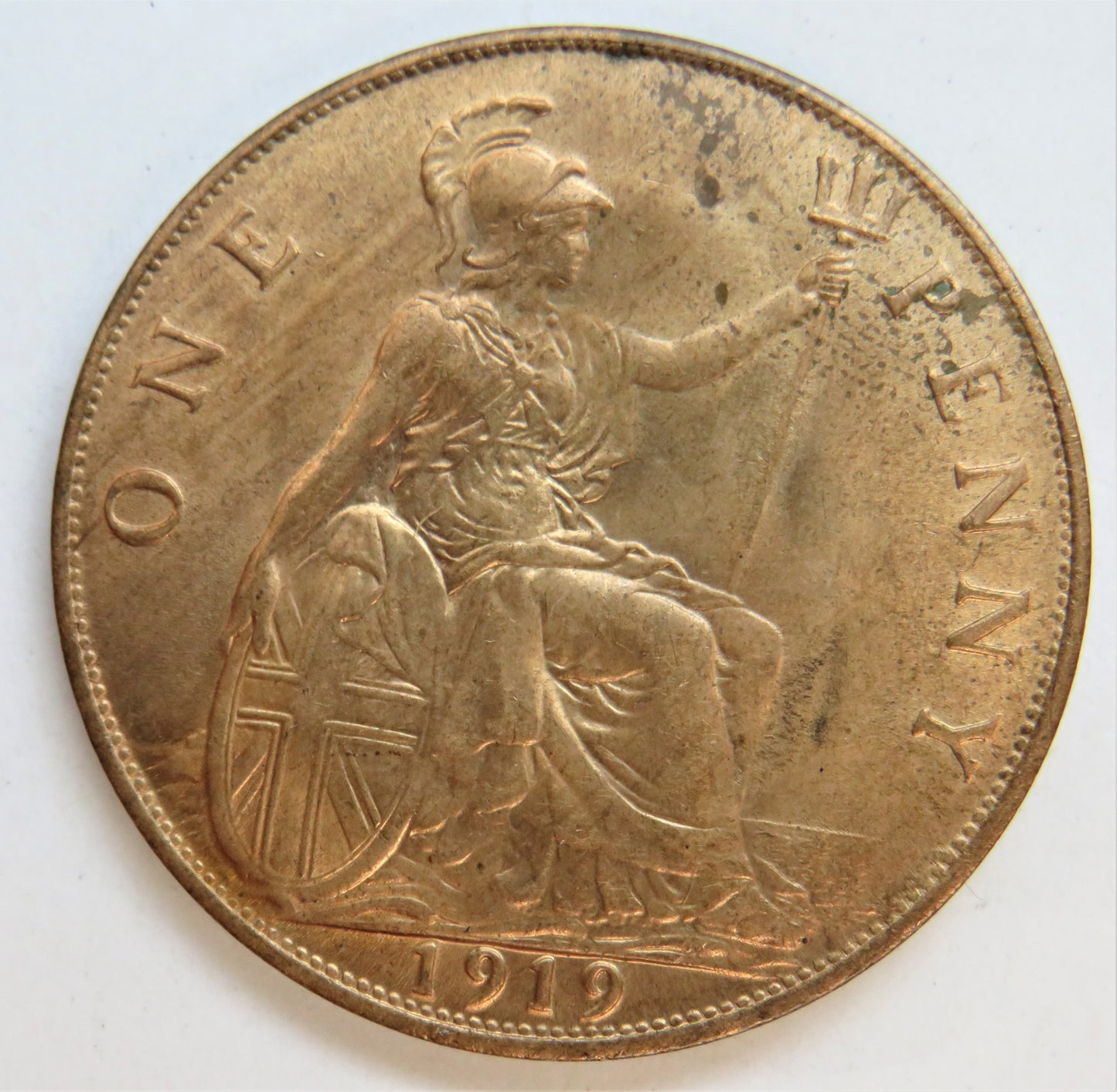 1919 King George V One Penny Coin