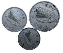 Load image into Gallery viewer, 1959 Eire Ireland Set Of 3 Coins (Partial Set)
