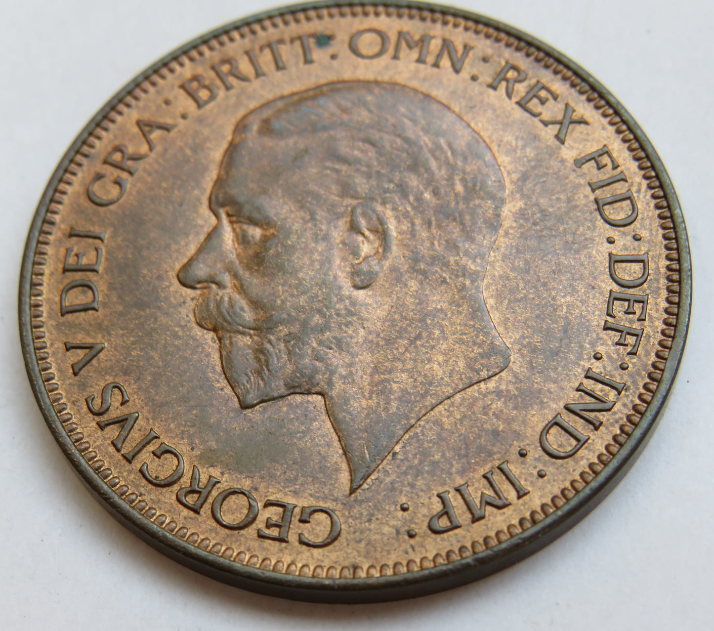 1935 King George V 1d One Penny Coin