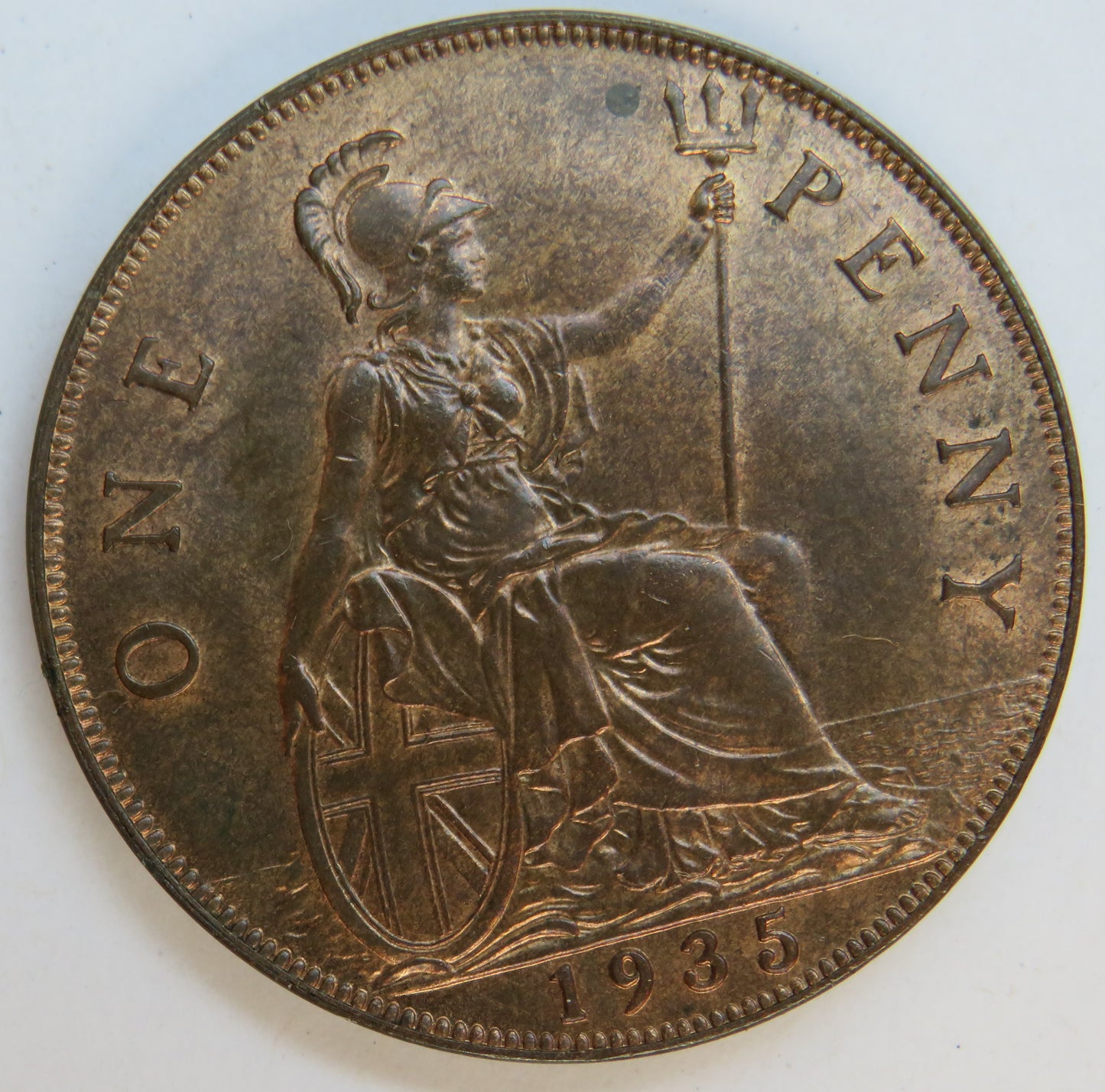 1935 King George V 1d One Penny Coin