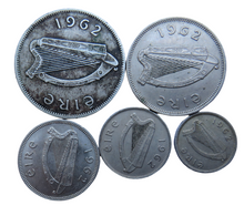 Load image into Gallery viewer, 1962 Eire Ireland Set Of 5 Coins (Partial Set)
