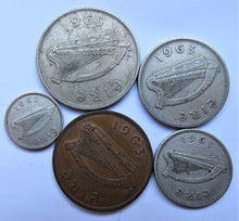 Load image into Gallery viewer, 1963 Eire Ireland Set Of 5 Coins (Partial Set)
