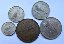 Load image into Gallery viewer, 1964 Eire Ireland Set Of 5 Coins (Partial Set)
