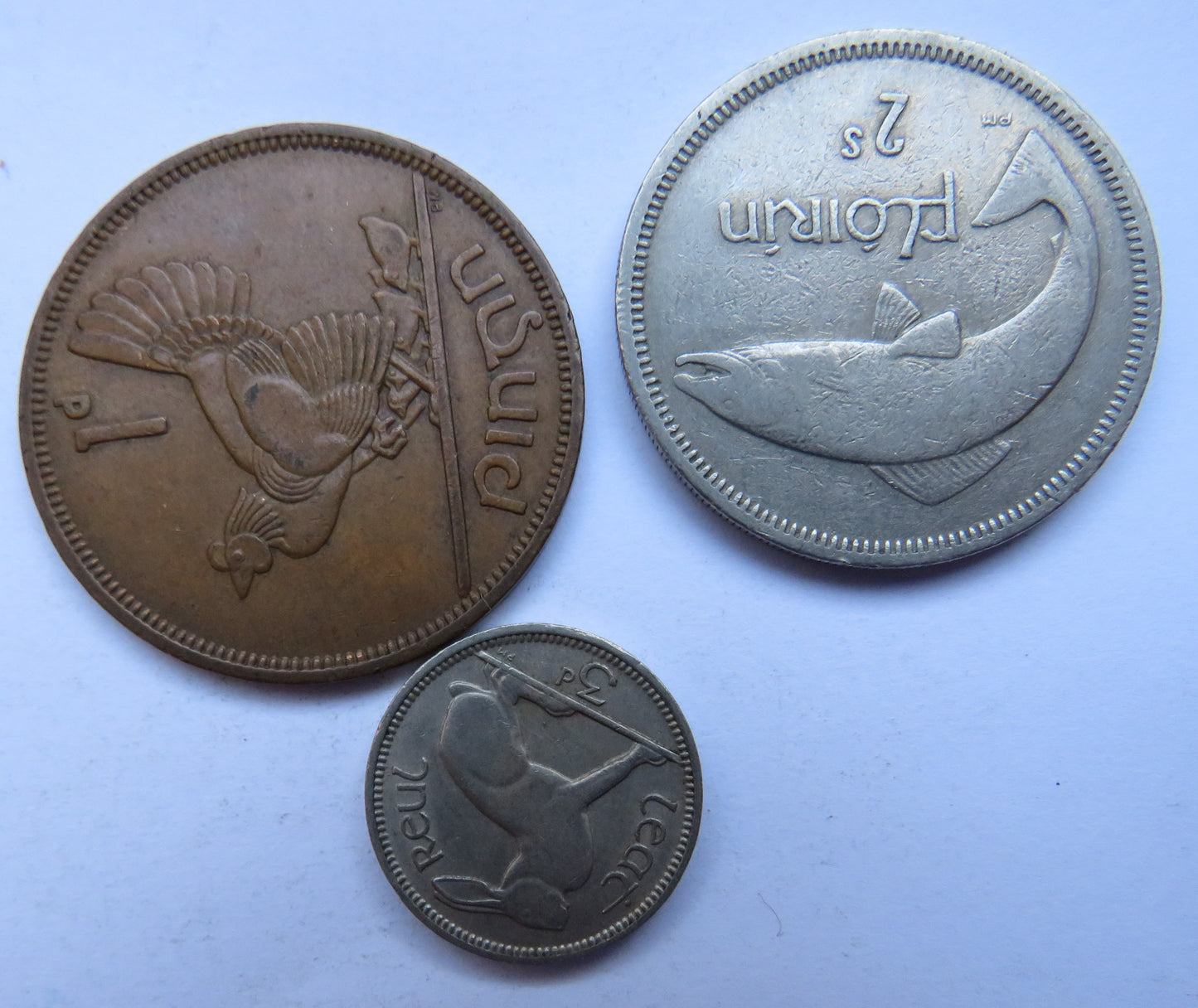 1965 Eire Ireland Set Of 3 Coins (Partial Set)