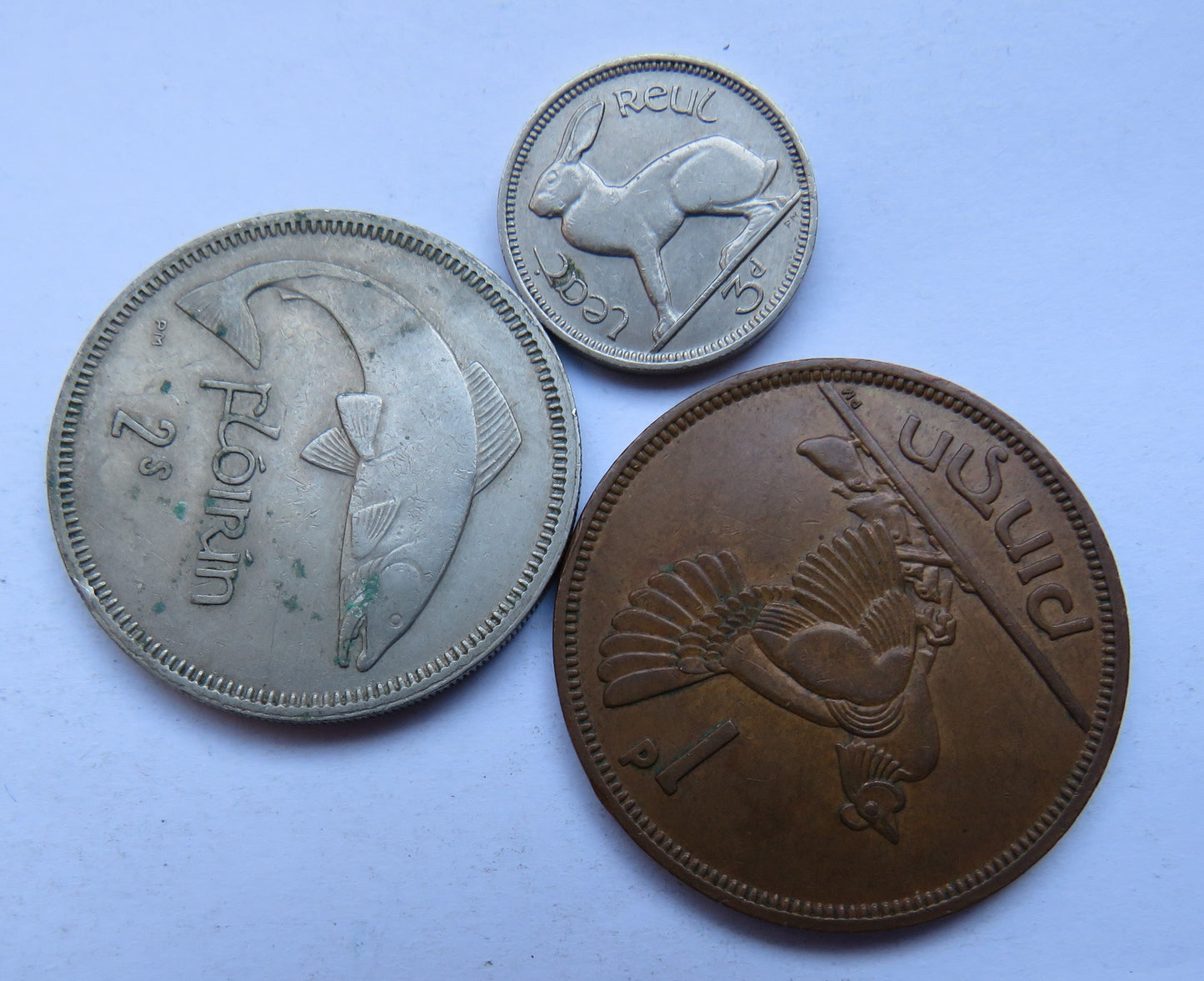 1965 Eire Ireland Set Of 3 Coins (Partial Set)