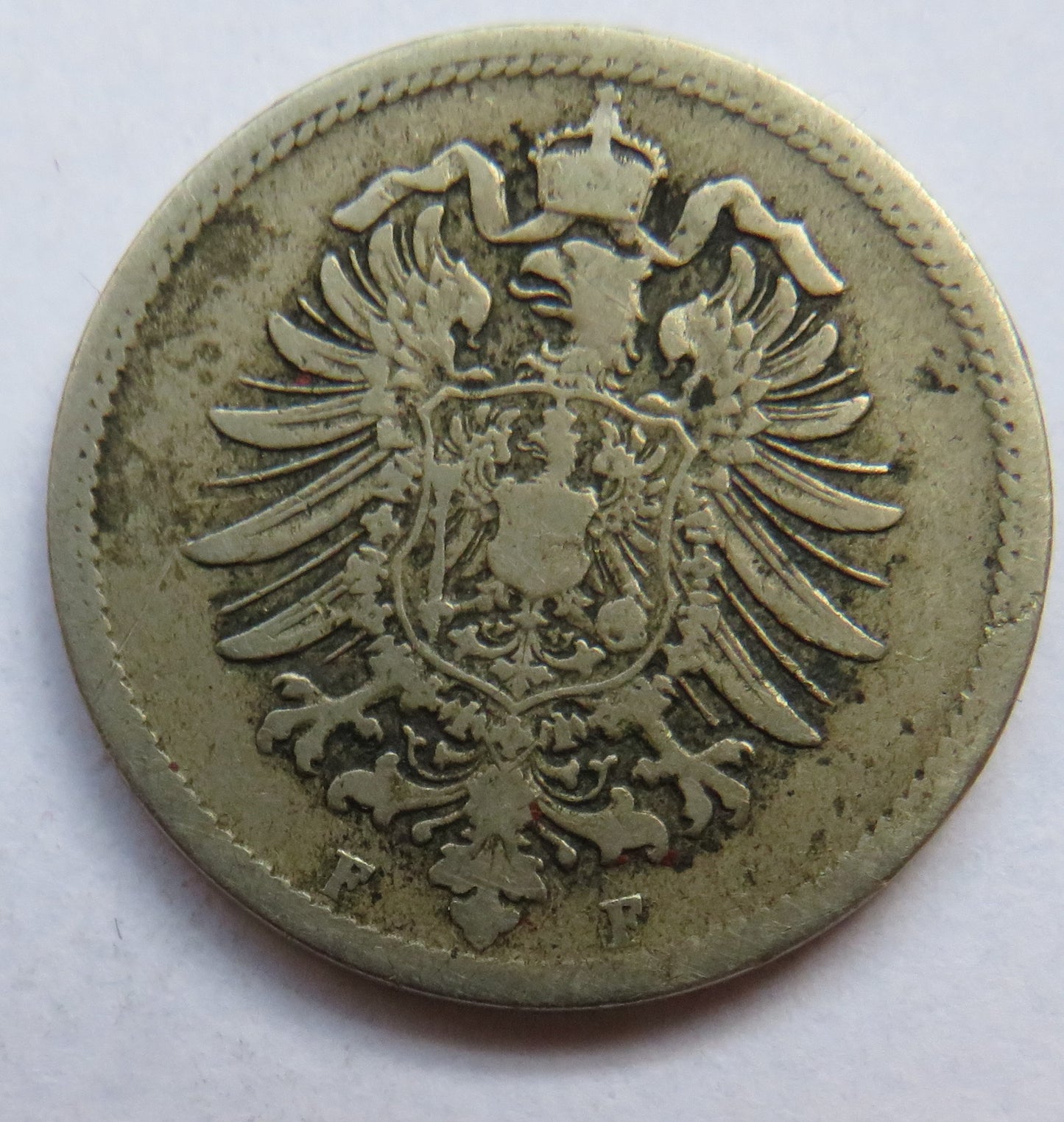 1876-F Germany 10 Pfennig Coin
