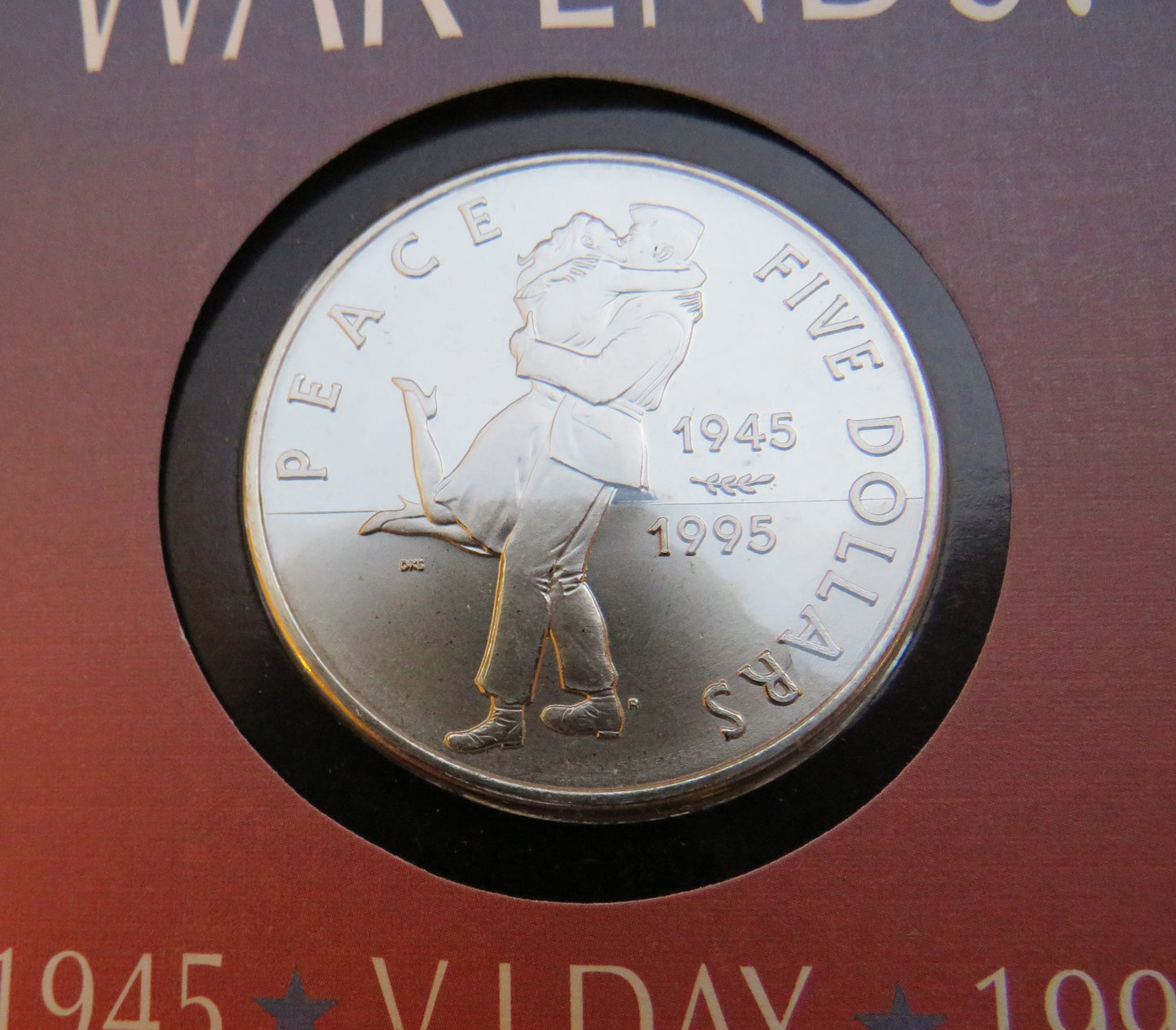1945-1995 War Ends Marshall Islands $5 Five Dollars Stamp & Coin Cover