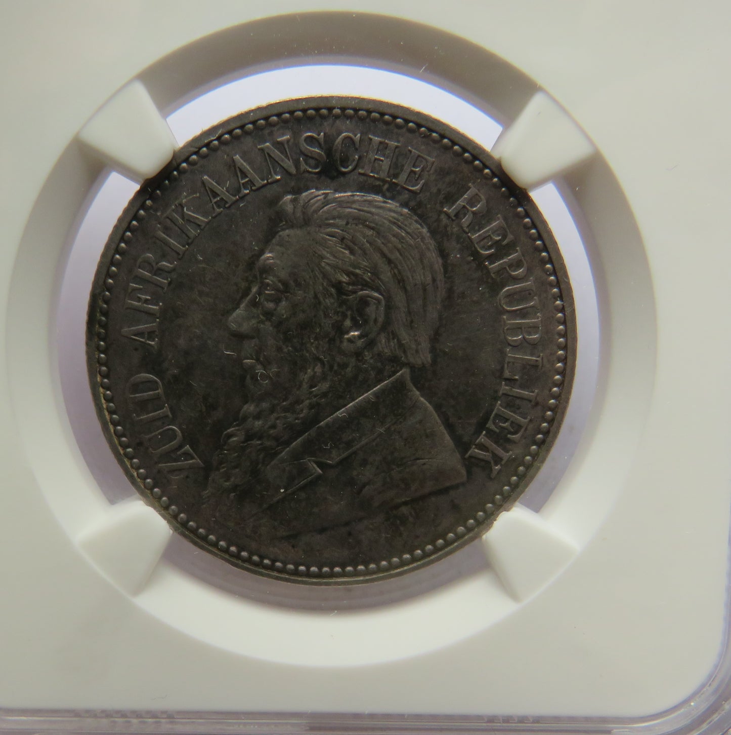 1897 South Africa  Silver 2 & 1/2 shillings Coin - AU Details