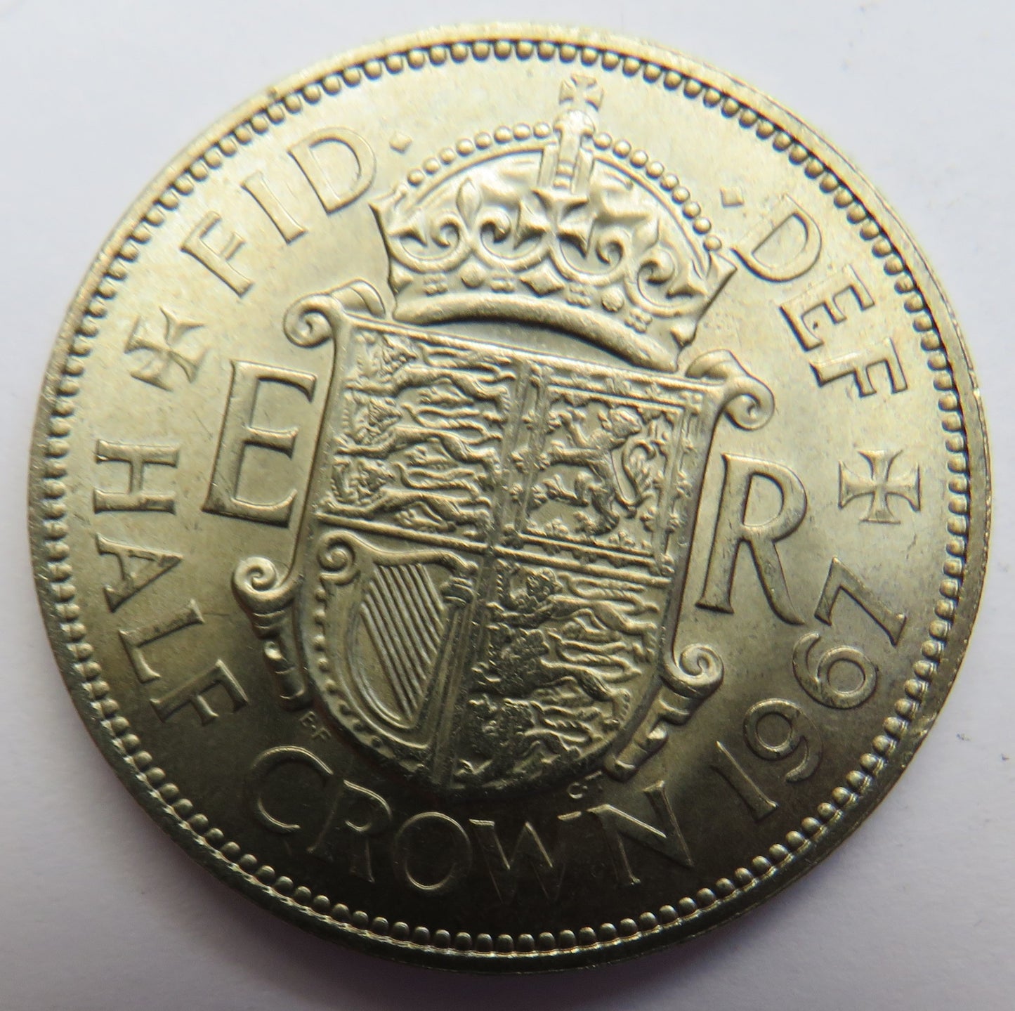 1967 Queen Elizabeth II Halfcrown Coin In High Grade