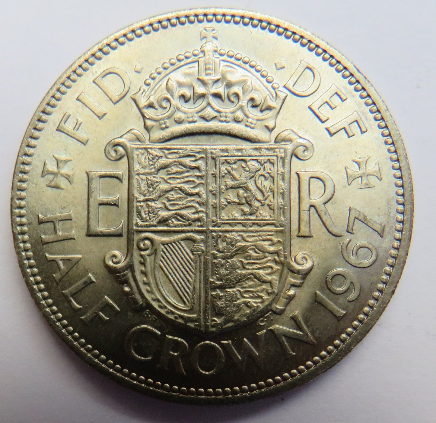 1967 Queen Elizabeth II Halfcrown Coin In High Grade