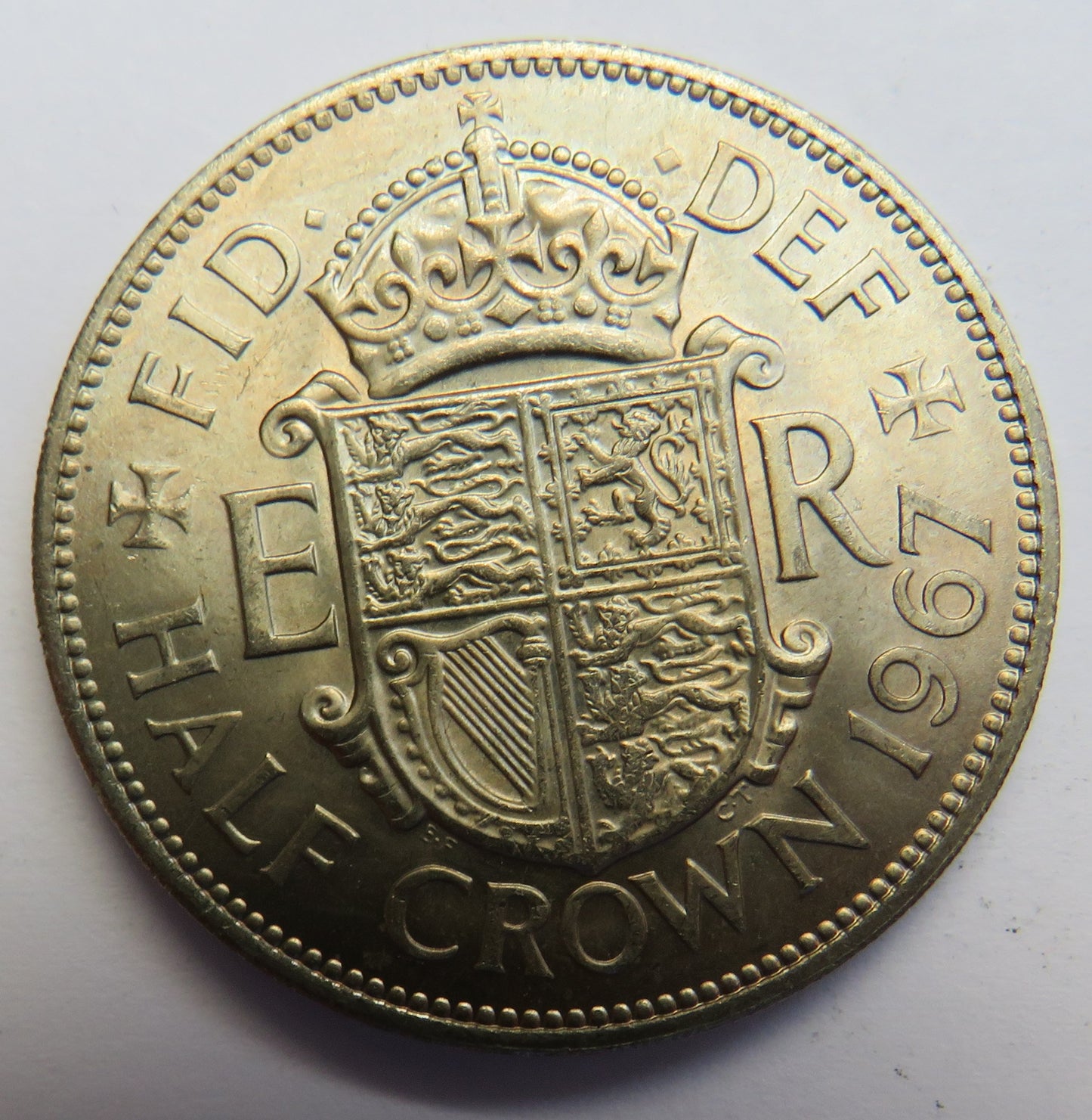 1967 Queen Elizabeth II Halfcrown Coin In High Grade