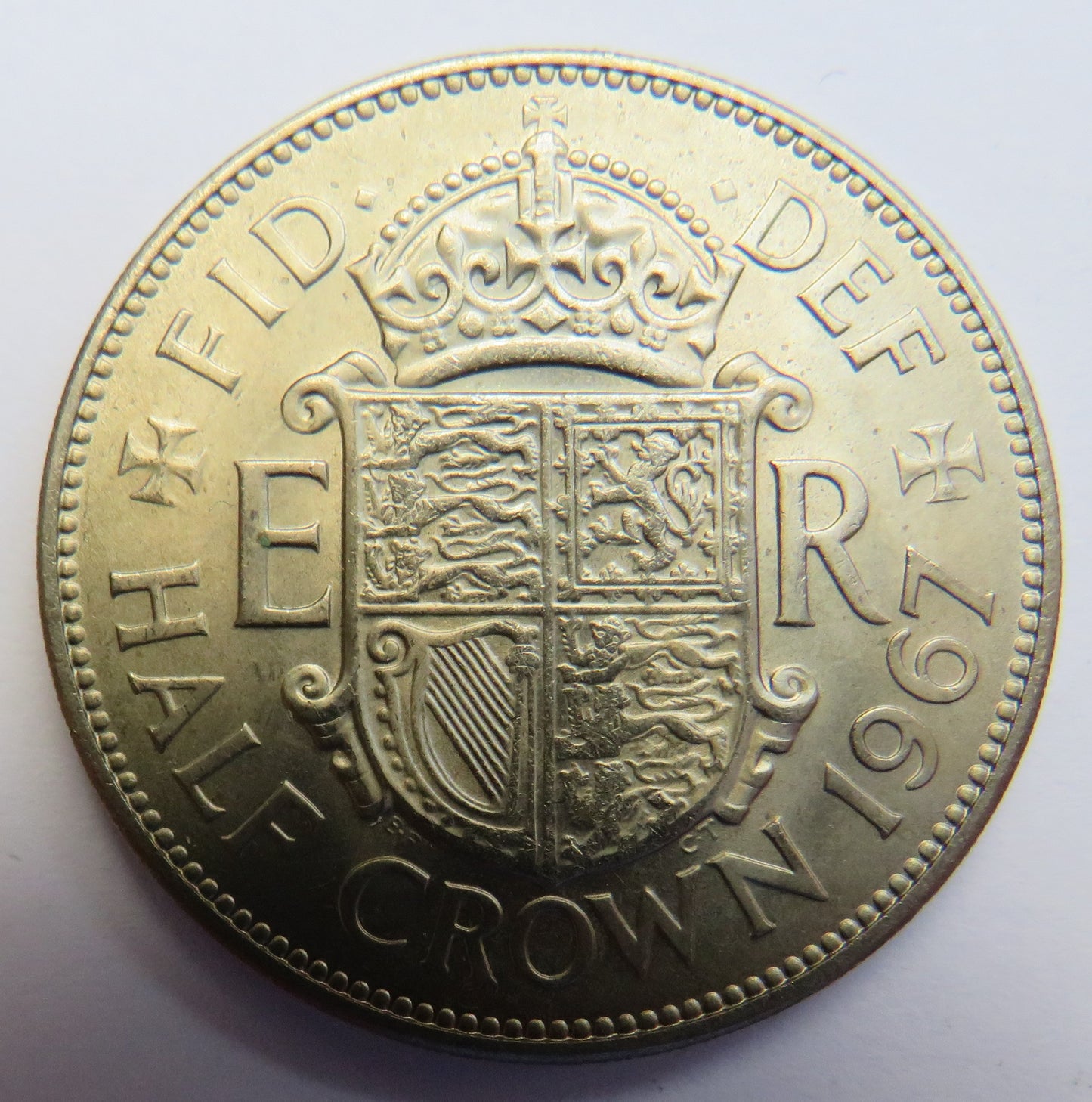 1967 Queen Elizabeth II Halfcrown Coin In High Grade