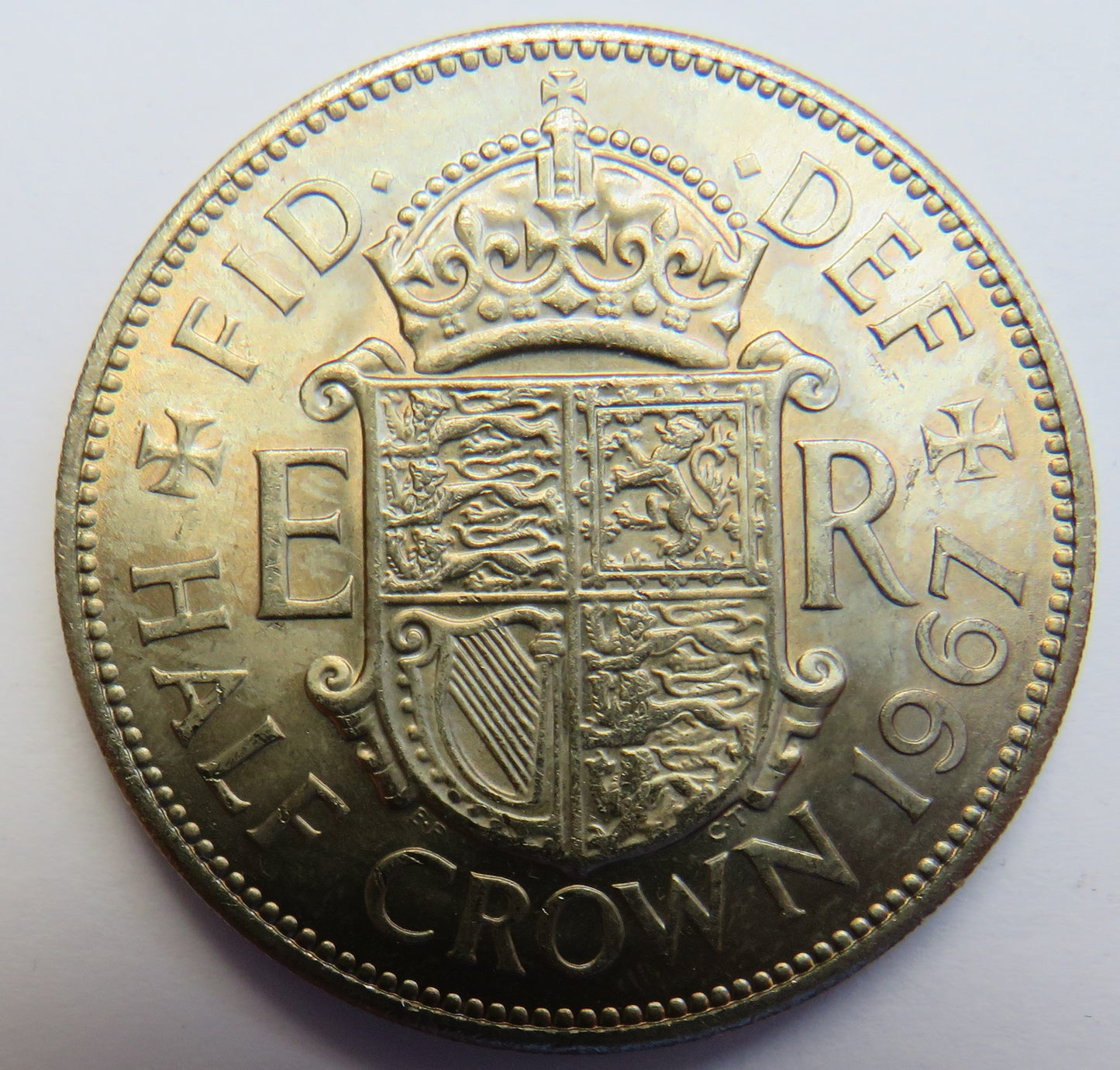 1967 Queen Elizabeth II Halfcrown Coin In High Grade