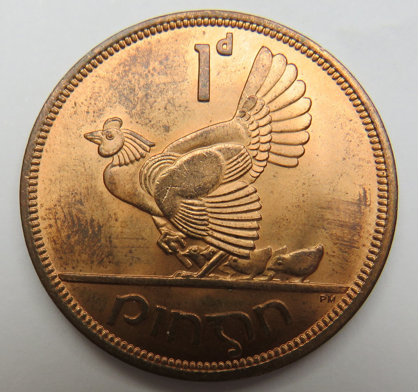 1968 Ireland Eire One Penny Coin In Higher Grade