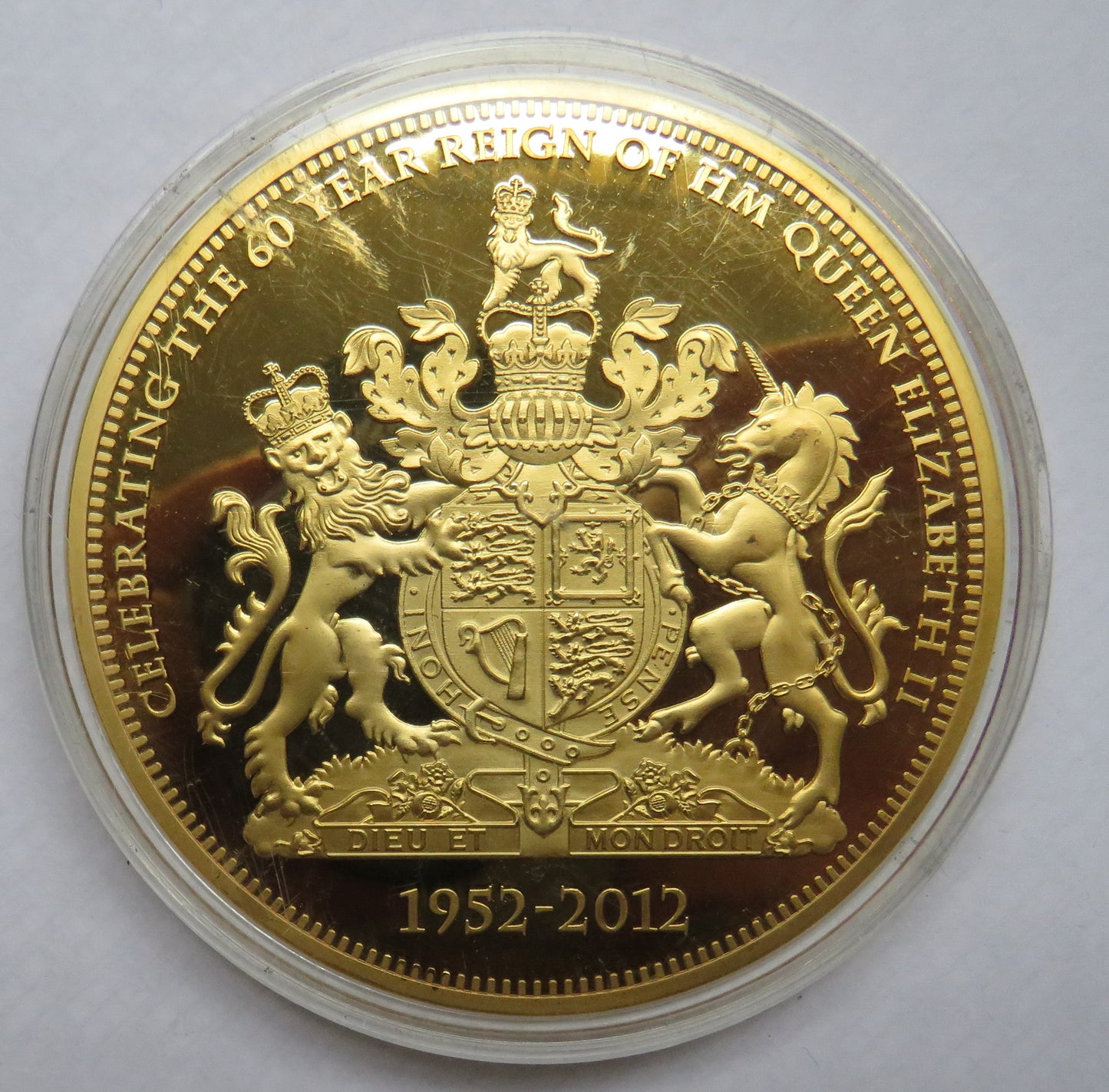 1952-2012 The Diamond Jubilee Of Her Majesty The Queen Large Coin