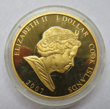 Load image into Gallery viewer, 2007 Cook Islands $1 One Dollar Coin - Queen Elizabeth &amp; Prince Philip
