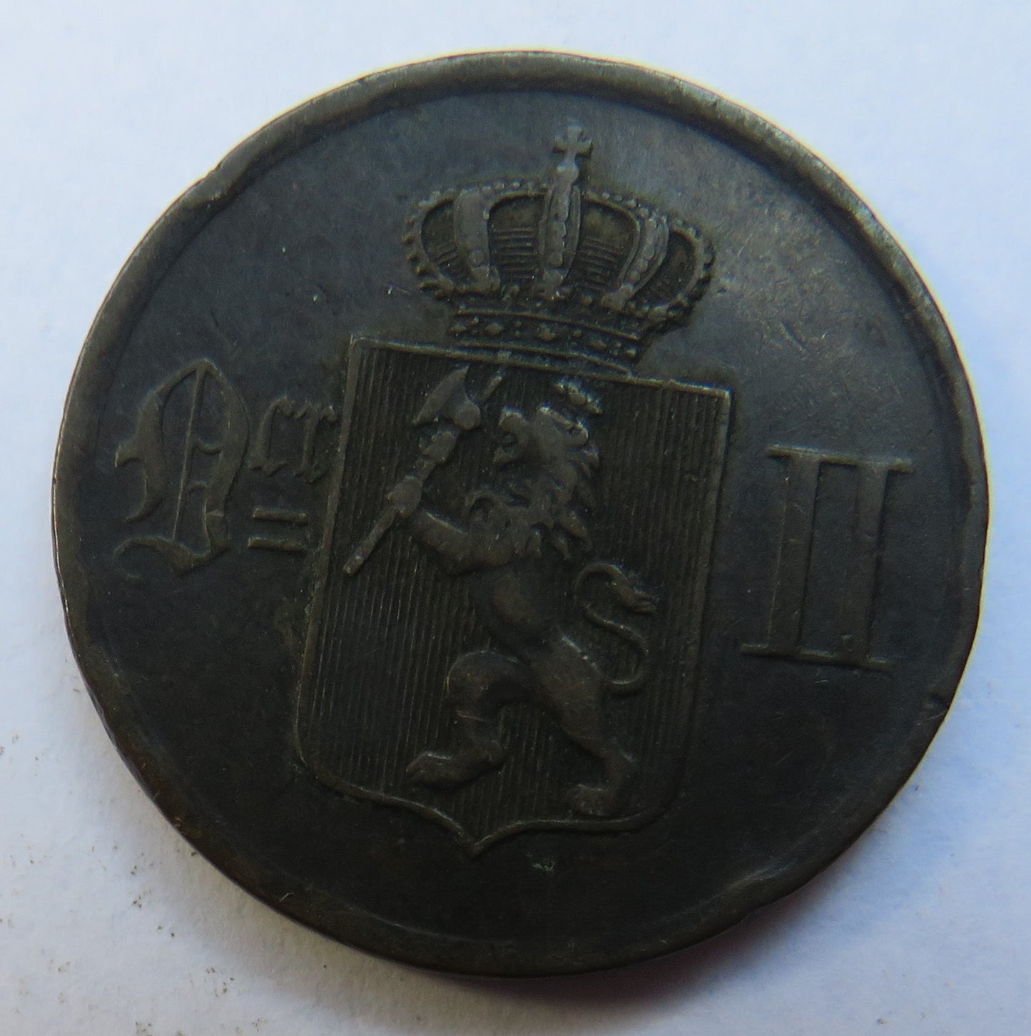 1884 Norway 2 Ore Coin